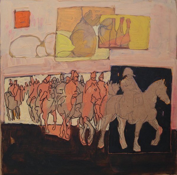 Histoire III - 30x30 - tempera